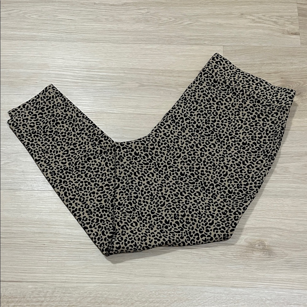 Old Navy Black and Tan Animal Print Kids Leggings